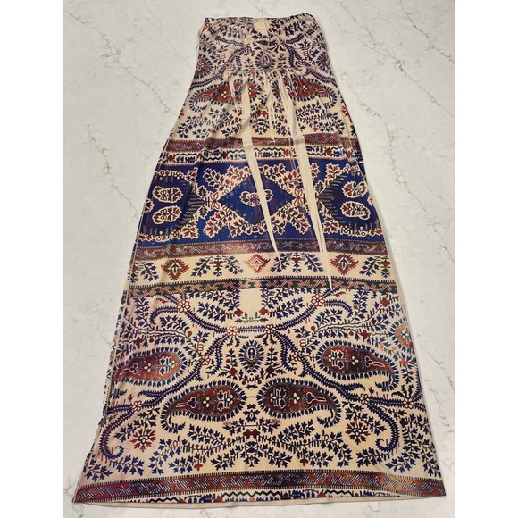 Believe Boho Maxi Strapless Dress Sundress Made in USA Sz S - Picture 2 of 8